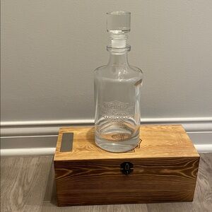 Harley-Davidson Clear Glass Decanter with Stopper